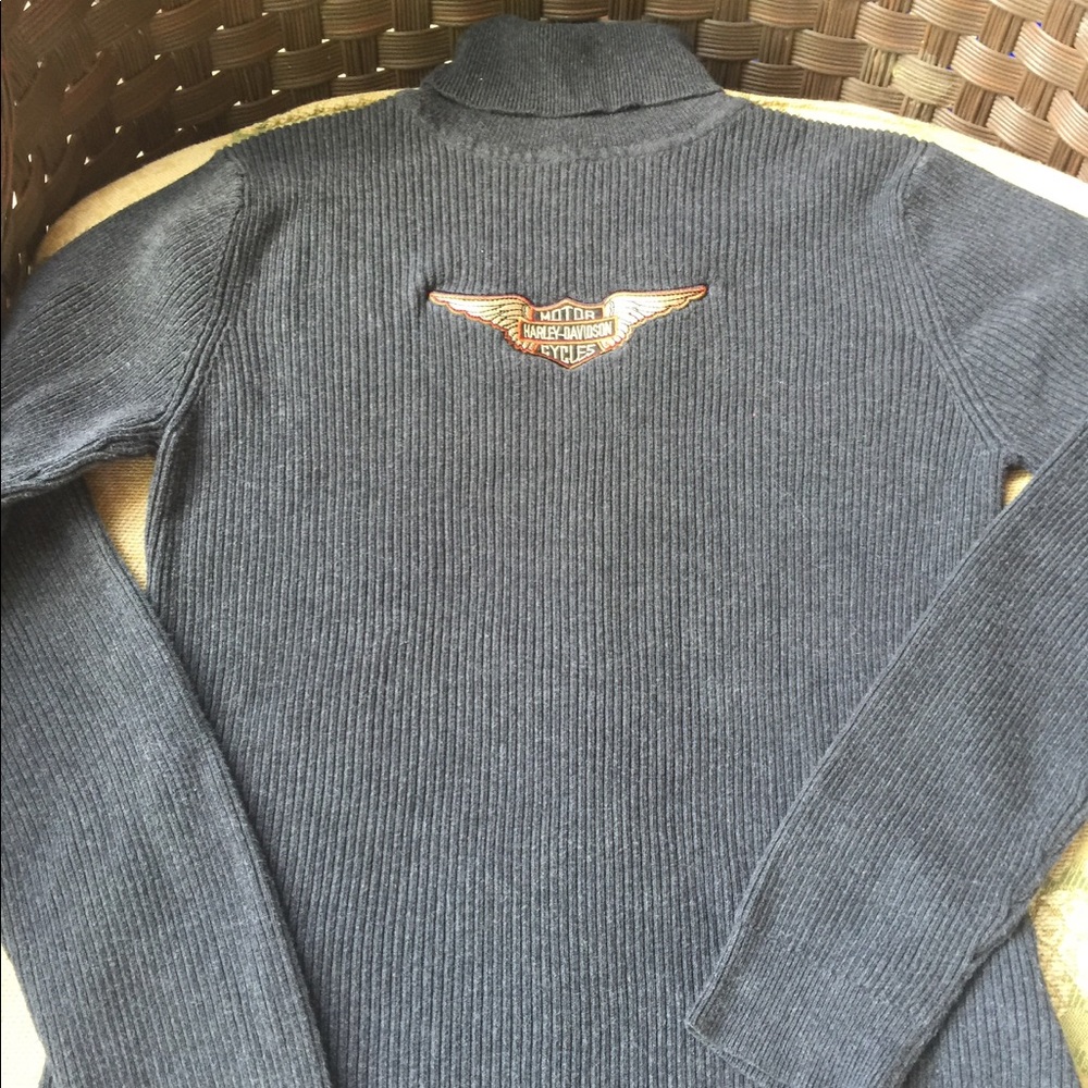 Harley Davidson Large Cotton  Ribbed Turtleneck